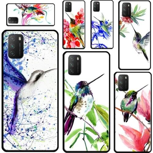Hummingbird and Flowers For POCO X3 Pro M3 F1 F2 F3 Phone Case For Xiaomi Mi 11 Lite 9 10 A3 Mi 11 Ultra 10T Pro
