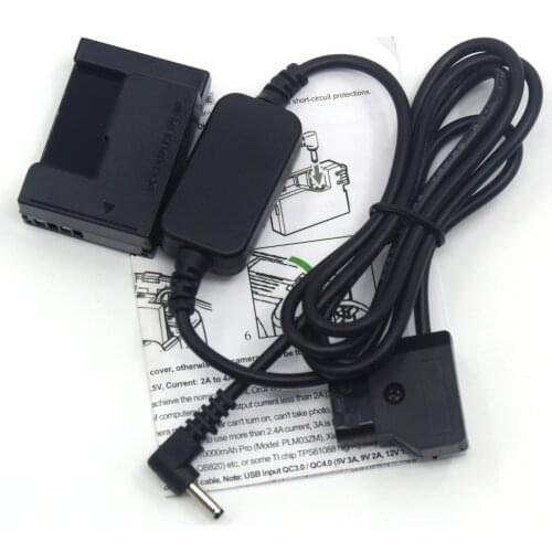 D-TAP Dtap 12-24V To 8V Step-down Cable ACK-DC80+DR-80 DC Coupler NB-10L dummy battery For Canon PowerShot G1X G15 G16 SX40 SX50