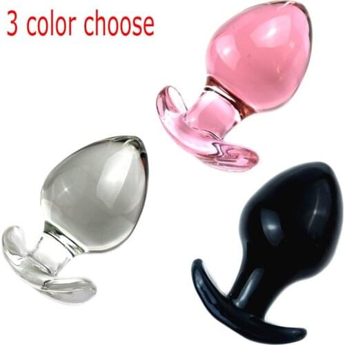 DIA 66MM Big Anal Ball Anchor Glass Butt Plug Prostata Massage Glass Anal Dildo Dilatador Anal Plug Sex Toys For Women Men