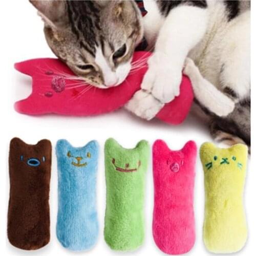 Teeth Grinding Cat Toys Interactive Funny Plush Pet Cat Toys Mini Cute Chew Pet Toy