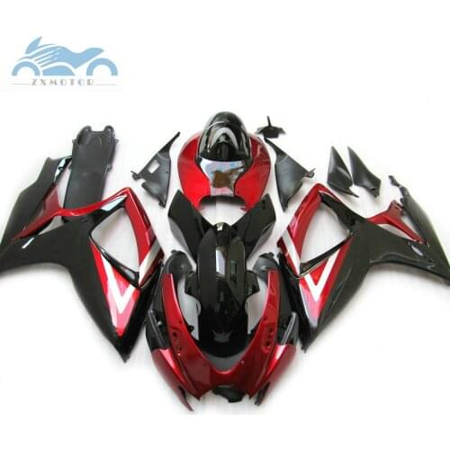 Injection Fairing kits for SUZUKI GSXR600 2006 2007 motorcycle sport fairings kit GSXR750 GSX R750 K6 06 07 red black bodywork