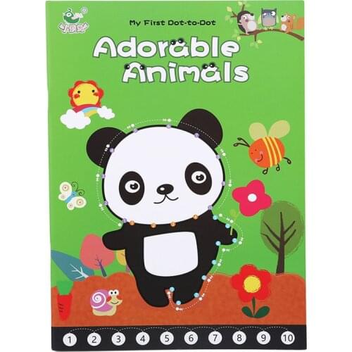 New Even Dot Painting Childrens Coloring Painting Puzzle Painting 2-3-4-5-6 Years Old Baby Digital Letter Connection Book