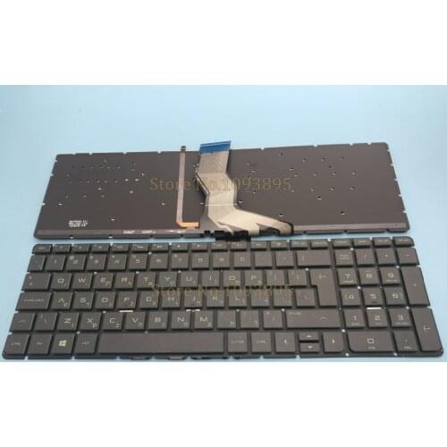 New Hebrew Keyboard For HP Pavilion 15-ab 15-ak 15-bc 17-ab 15-ab000 15-ab100 15-ab200 15z-ab100 Hebrew Keyboard Green Backlit