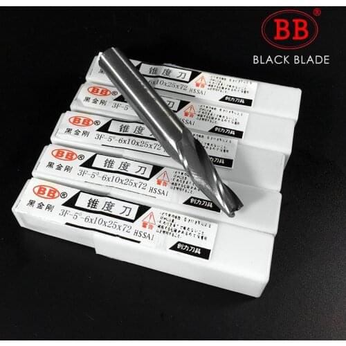 BB Tapered End Mill HSS Angle Cone V Cutter Obliquity 0.5-5 Degrees 2-12mm Diameter Taper