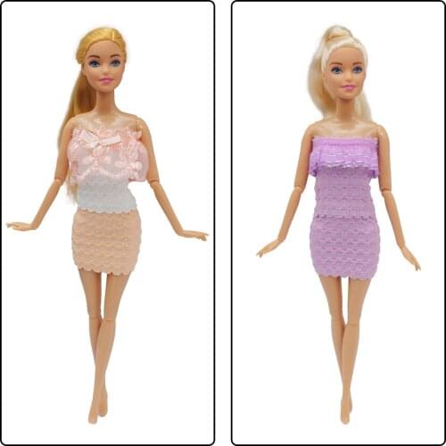 Beautiful Handmade Chipless Strapless Tight dress For 1/6 Doll Clothes Gown For doll dresses