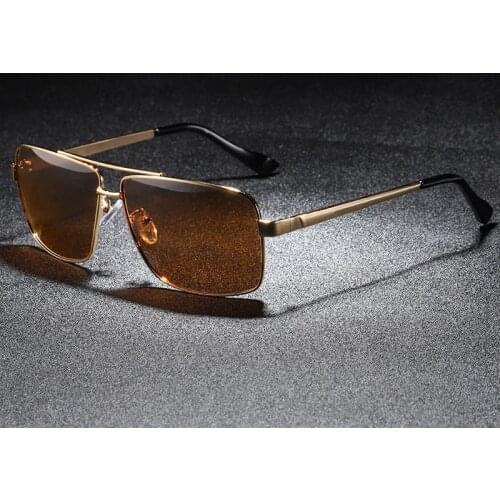 Photoscopes Mens Sunglasses Classic Big Frame Retro Photosight Driving Mirror Square Sunglasses