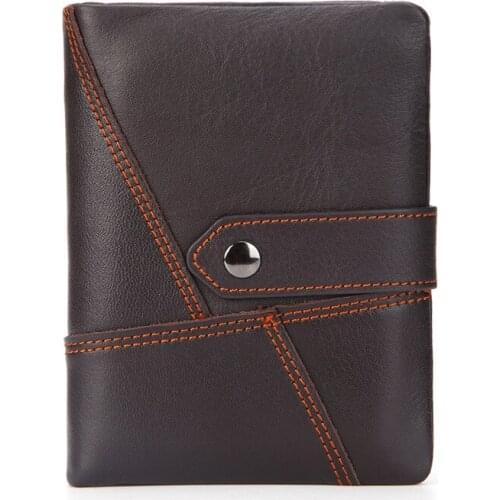 New top layer cowhide casual men wallet vintage style high quality short wallets genuine leather purse commemorative gift