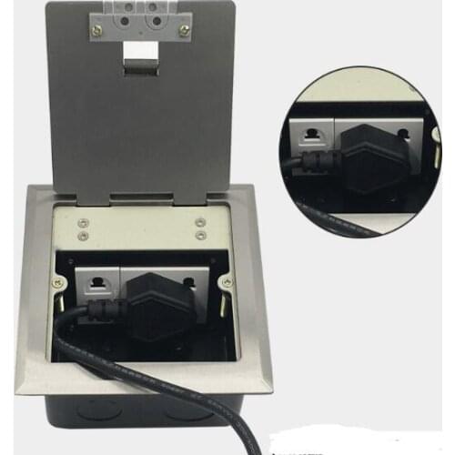 Stainless steel Golden concealed to insert the national standard open type with holes side plug ground ground socket floor plug