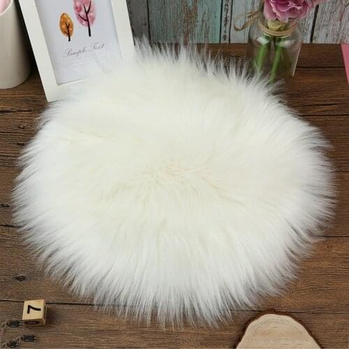New Soft Faux Fur Wool Living Room Sofa Carpet Plush Carpets Bedroom Cover Mattress Xmas Door Window Round Rugs Carpets