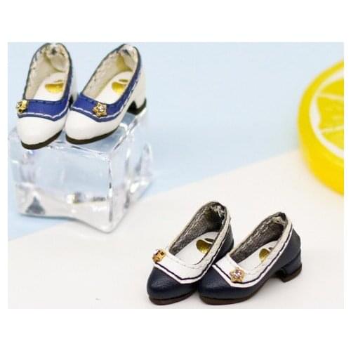 OB11 doll shoe size fashion versatile pointed square toe shoes JK uniform sailor shoes dark green red and other colors