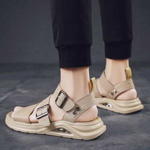 Shoe work breathable 2020 zapatos shoes casual sandale leather sandals zapato sneakers flip slippers sommer mens suede homme de