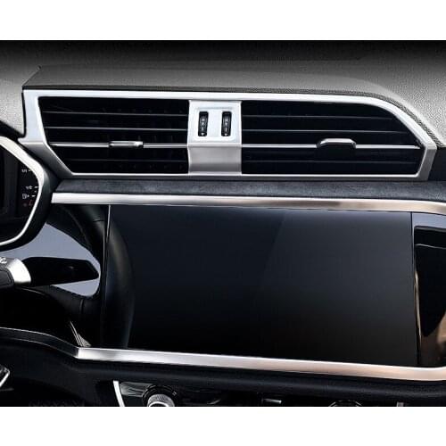 Suitable for Audi 19 Q3 central control decoration stick air outlet frame new Q3 interior special modification accessories