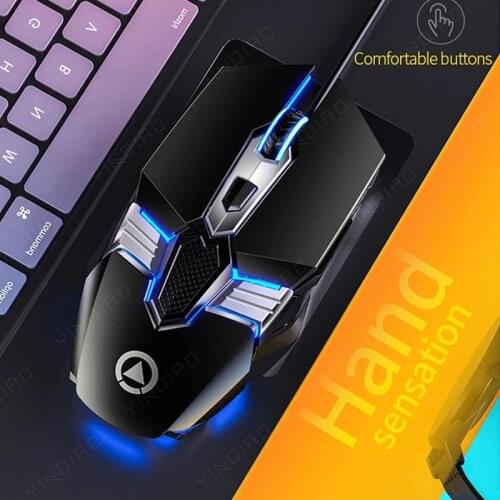 Wired Mouse Gaming Mouse 3200 DPI Optical 6 Buttons Seven Color LED Breathing Light Computer Game Mice For PC Laptop
