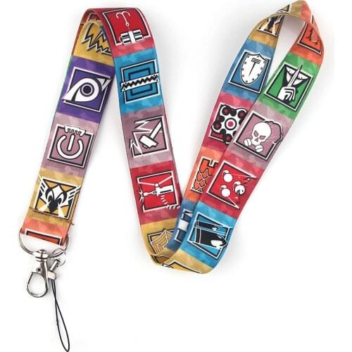 Rainbow Six Lanyards Cool Neck Strap webbings ribbons Phone Keys ID Card Holder Lanyard For Keys DIY Hang Ropes