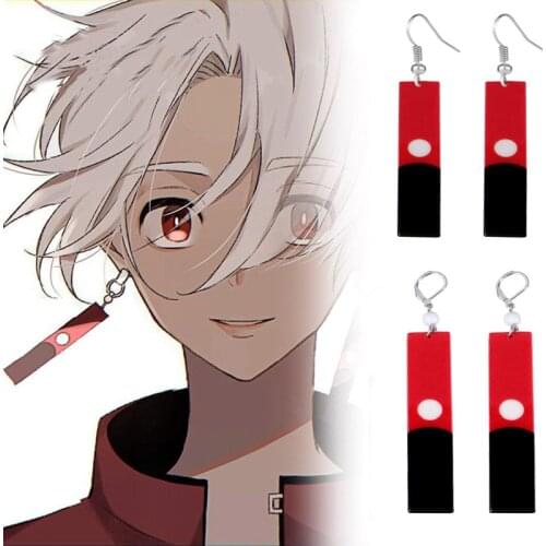 Anime Tokyo Revengers Earrings Izana Kurokawa Acrylic Cosplay Props Hanafuda Drop Earring For Women Men Jewelry Accessories