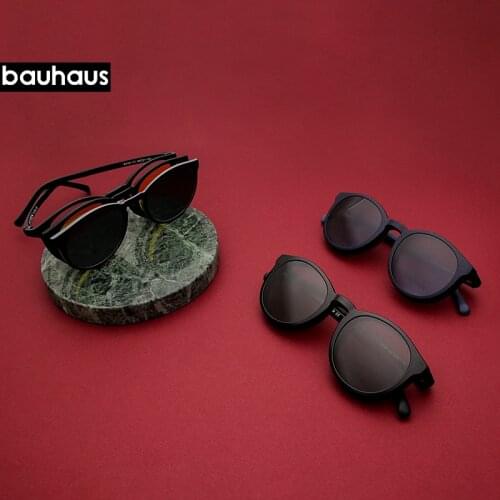 2 In 1 Magnet Sunglasses Women and Men Polarized Eyeglass Frame With Clip On Glasses Round UV400 X3181