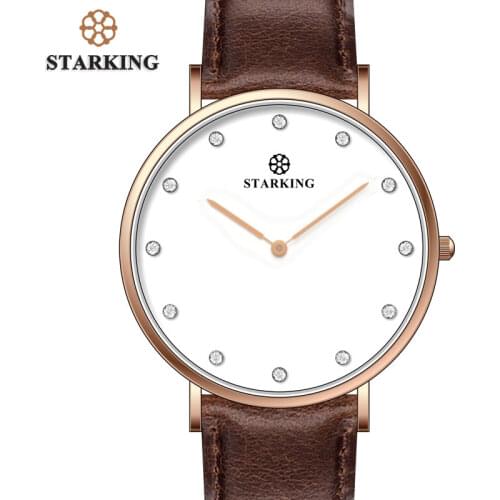 STARKING Men's Watch With Leather Strap