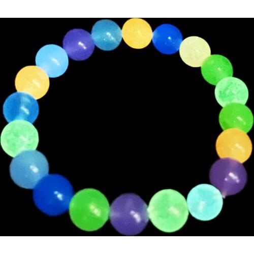 6/8/10/12mm Luminous Beads For Jewelry Making Glow In The Dark Acrylic Beads Bracelet Beaded Necklace DIY Woman Men Hole 2mm