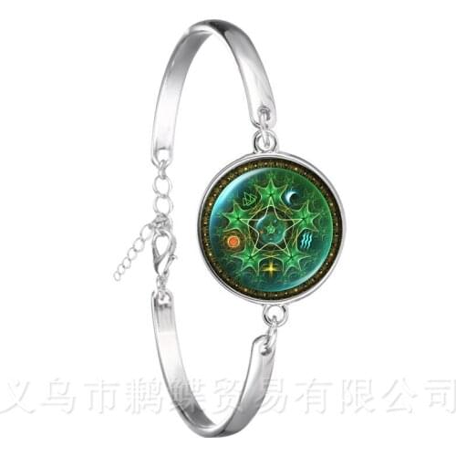 Triple Moon Goddess Wicca Pentagram Magic Amulet Talisman Girls Women Chain Bracelet Tibetan Trendy Jewelry Gift For Family