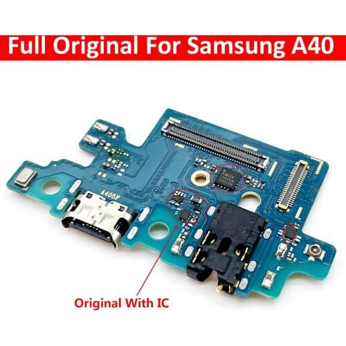 100% Original New Charger Board PCB Flex For Samsung A40 A405 A405 USB Port Connector Dock Charging Ribbon Cable