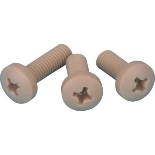 2pcs M6 PEEK Phillips round head screw cross pan header high temperature corrosion resistance plastic bolt 6mm-45mm length