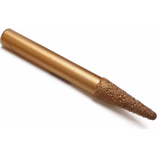 3 4 5 6*10*30mm BULLET Diamond Brazed CNC Router Bit Rotary Mounter Head Grit 46 Tools for Stone Granite Carving Engraving