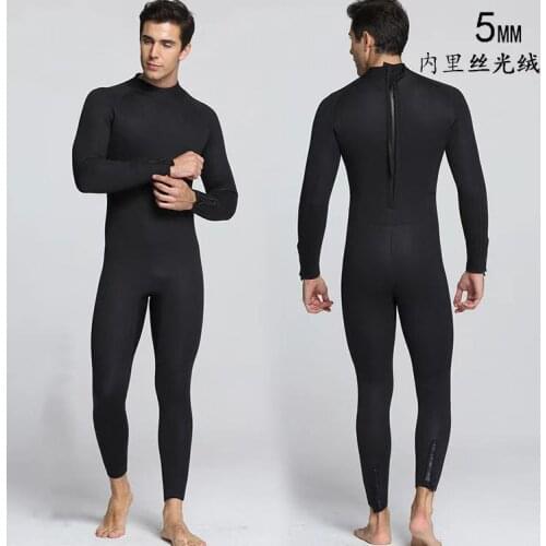 5MM Neoprene Wetsuit One-Piece and Close Body Diving Suit for Men Scuba Dive Surfing Snorkeling Spearfishing Plus Size