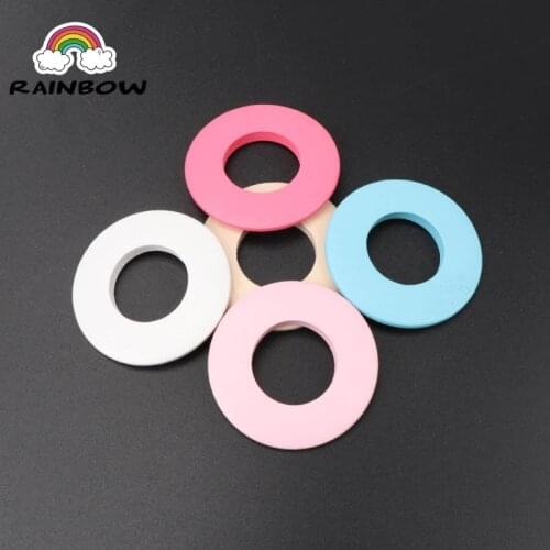 Large Wooden Ring diameter Great Round Beads for Jewelry Teethers Rings Toss Games and More cuentas de madera 50mm 5pcs