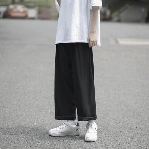 Pants Popular Summer Solid Ice Neutral Youth Loose Thin Fashion Casual Mens Womens Movement Breathable Black Streets
