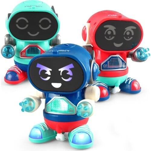 Electric Dancing Walking Musical Model Robot with Colorful Flashing Light Kids Interactive Education Toy