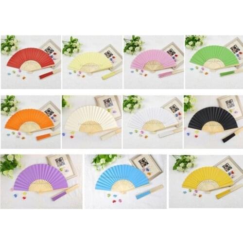 [ Fly Eagle ] 1000pcs Free Shipping White Lady Folding Paper Hand Fans Wedding Favor
