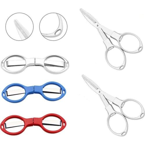Pocket Folding Scissors Stainless Scissors Fishing Line Scissors Sewing Snips Embroidery Scissors Paper Cutting Tool Mini Shear