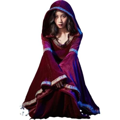 Halloween Medieval Retro Court Costume Night Scene Vampire Queen Cosplay Wizard Costume Cosplay Costumes