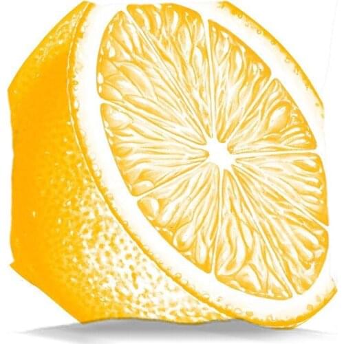 Fruit heart Lemon pulp Square cotton polyester Cushion Cover for Soft Sofa home car Decorative