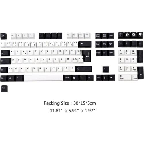 Mechanical Keyboard Keycaps Cherry Profile 109 Key French PBT Dye Sub Key Compatible with Cherry MX GK61 64 84 96