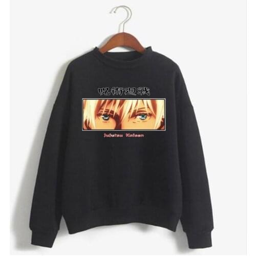 Fashion Sweatshirt Jujutsu Kaisen Hoodies Autumn Casual Pullover Anime Eye Printed Mens Casual Sweatshirts Street Style