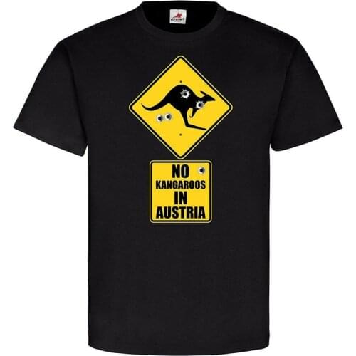 No Kangaroos In Austria. Funny Austria Warning Label Australia T-Shirt. Summer Cotton O-Neck Short Sleeve Mens T Shirt New S-3XL