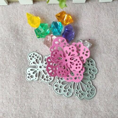New 2Pcs Flowers metal cutting die, DIY mold, decorative scrapbook embossing process, die-cutting template
