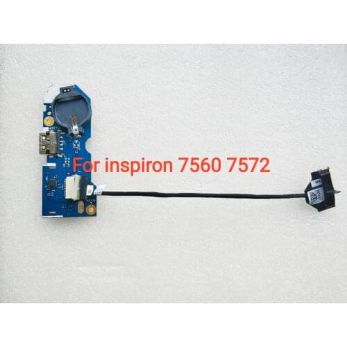 Original Brand New For Dell INSPIRON 7560 7572 Power Button USB SD CARD FFC Board w/Cable 86P55 086P55 LS-D823P 0M60G3