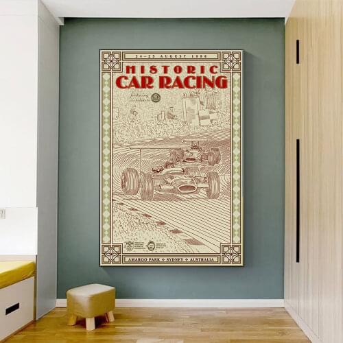 2021 NEW Potters Car Posters Kraft Poster Sirus Retro Poster Racing Car For Bar Cafe Decorative Paintings Wall Sticker