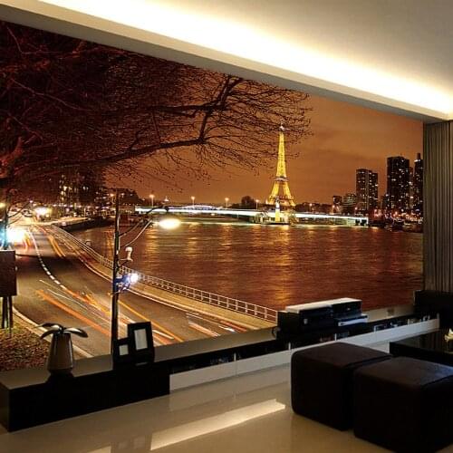 Custom 3D Photo Wallpaper Walls European City Building Evening Landscape Background Sofa Bedroom Mural Wallpaper For Living Room