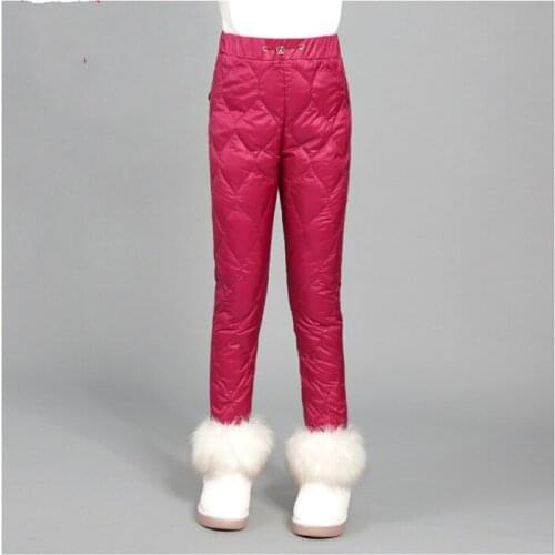 Winter boys and girls down trousers thicker in the new style of fashion warmth high waist trousers children down trousers wear