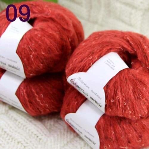 Sale 4ballsX50gr Luxury Fluffy Soft NEW MOHAIR Shawls Hand Knit Crochet Yarn Orange 825-09-4