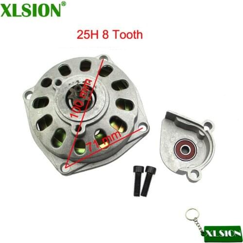 XLSION 25H 8T Tooth Clutch Drum Gear Box With Cover For 47cc 49cc Minimoto Pocket Bike Mini ATV Buggy Go Kart Motorcycle
