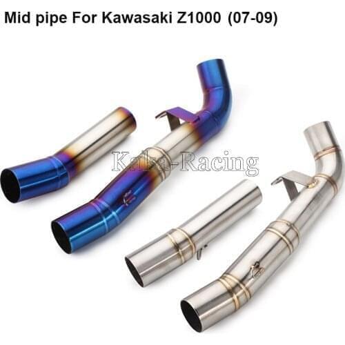 Z1000 2007-2009 Motorcycle Exhaust Mid Pipe Middle Link Tube Stainless Steel Without Muffler For Kawasaki Z1000 2007 2008 2009