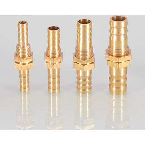 1PCS 4mm 6mm 8mm 10mm 12mm 14mm 16mm 19mm 25mm Hose Barb Bulkhead Brass Barbed Pagoda Gas Pipe Fitting Adapter