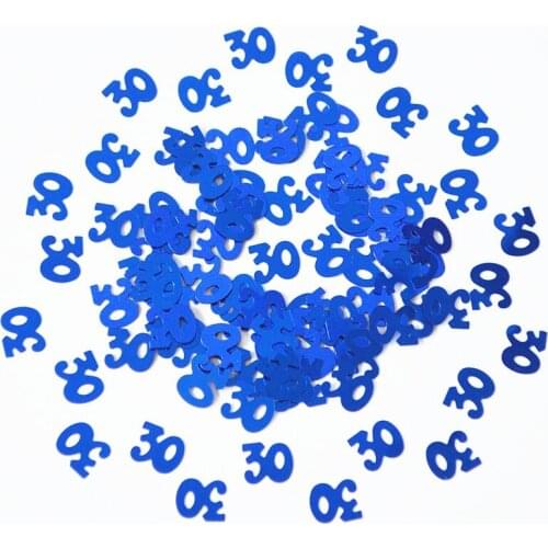 1Pack Age 30th Happy Birthday Confetti Party Decoration Table Scatter Pink Black Blue color Digital Kits