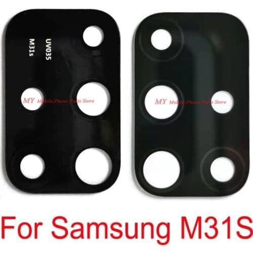 10 PCS Cell Phone Rear Back Camera Glass Lens Cover For Samsung Galaxy M31S Back Camera Lens Glass With Sticker Repair Parts
