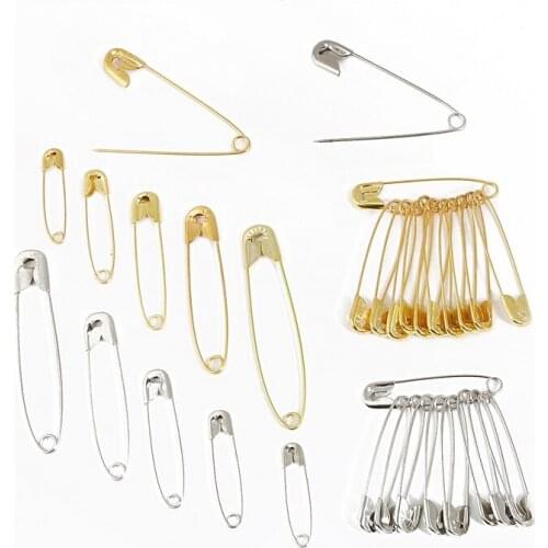 100pcs 50pcs Gold Silver Safety Pins DIY Sewing Tools Stainless Steel Needles Large Safety Pin Small Brooch Apparel Accessories