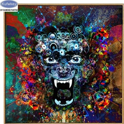 Kufwkey Diamond Embroidery 5D DIY Diamond Painting colorful beast Diamond Painting Cross Stitch Rhinestone Mosaic,Still life
